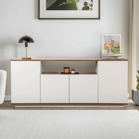Κονσόλα Λευκό / Καρυδί BECRAR 180x44.5x75