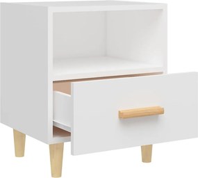 vidaXL Κομοδίνο Λευκό 40 x 35 x 47 εκ.