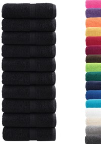 vidaXL Premium Soap Towels "SOLUND" 50 τεμ Μαύρο 30x30 εκ 550 γρ.