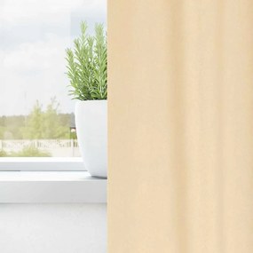 vidaXL Κουρτίνες με κουρτίνες 2 pcs Κρεμ 140x140cm Πολυεστέρας