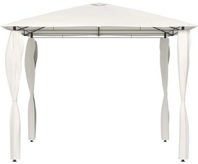 vidaXL Κιόσκι με Καλύμματα Στύλων Κρεμ 3 x 3 x 2,6 μ. 160 γρ./μ²