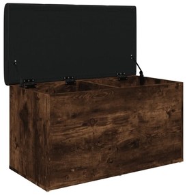 vidaXL Παγκάκι Αποθήκευσης Καπνιστή Δρυς 82x42x45 εκ. από Επεξ. Ξύλο