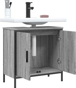 vidaXL Ντουλάπι Νιπτήρα Μπάνιου Γκρι Sonoma 60x30x60 εκ. Επεξ. Ξύλο
