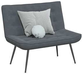 Πάγκος Σκούρο Γκρι 110x74x84 εκ. Βελούδινος