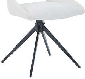 Καρέκλα περιστρεφόμενη Luciano I σε μπεζ ύφασμα-πόδι μεταλλικό μαύρο 52.5x54x85εκ 52.5x54x85 εκ.