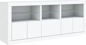 vidaXL Μπουφές με Φώτα LED Λευκός 162 x 37 x 67 εκ.
