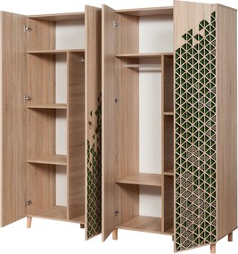 Τετραφυλλη Ντουλαπα Δρυς Sonoma IMAJ 52x180x192