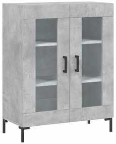 vidaXL Ντουλάπι Γκρι Σκυροδέματος 69,5x34x180 εκ. Επεξεργασμένο Ξύλο