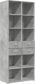 vidaXL Ντουλάπι Γκρι Σκυροδέματος 70x42,5x185 εκ. Επεξεργασμένο Ξύλο