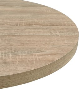 vidaXL Τραπέζι Bistro Στρογγυλό Χρώμα Δρυός 80 x 75 εκ. MDF / Ατσάλι