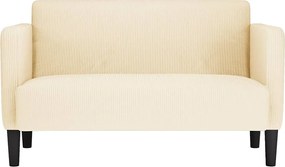 vidaXL Καναπές Loveseat Κρεμ 109 εκ. ύφασμα Corduroy