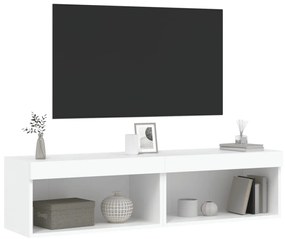 vidaXL Έπιπλα Τηλεόρασης με LED 2 τεμ. Λευκά 60 x 30 x 30 εκ.