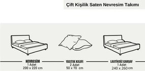 Stewehome Πολυτελής Σατέν Παπλωματοθήκη Διπλή 200x220 cm