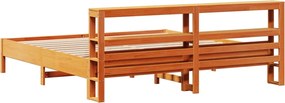 vidaXL Σκελετός Κρεβ. Χωρίς Στρώμα Καφέ Κεριού 200x200 εκ Μασίφ Πεύκο