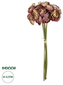 GloboStar® Artificial Garden PINK CAMELA BOUQUET 21299 Τεχνητό Διακοσμητικό Μπουκέτο Ρόζ Καμέλια Y37cm