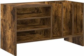 vidaXL Ντουλάπι δίσκων βινυλίου Καπνιστό Δρύς 78,5 x 35 x 45 εκ