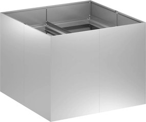 vidaXL Γλάστρα Κήπου Ασημί 80 x 80 x 60 εκ. Γαλβανισμένος Χάλυβας