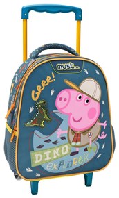 Σχολική Τσάντα Τρόλεϊ Νηπιαγωγείου (27x10x31) Must George Pig Dino Explorer 482739