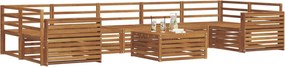 vidaXL Σειρά Καναπέ Εξωτερικού 8 pcs Φυσικό
