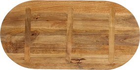 vidaXL Επιφάνεια Τραπεζιού Οβάλ 120x60x2,5 εκ. Μασίφ Ξύλο Μάνγκο