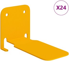 vidaXL Αόρατο Επικαθήμενο Ράφι Επιτοίχιο 24 pcs Χαμομηλί κίτρινο