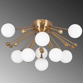 Φωτιστικό Οροφής - Πλαφονιέρα Roze 942FLG1319 56x56x34cm 9xG9 10W Gold Opviq