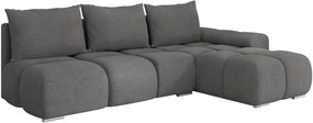 Γωνιακός καναπές Bestii-Gkri Skouro-Δεξιά - 270.00Χ183.00Χ85.00cm