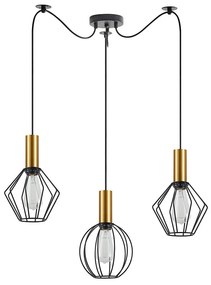 Φωτιστικό Οροφής Adept Flex 77-8939 50x50x300cm 3xE27 60W Black-Gold Homelighting