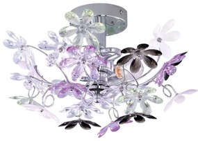 Φωτιστικό Τοίχου - Απλίκα Flower R20012017 2xE14 40W Φ38 22cm Chrome RL Lighting Μέταλλο,Ακρυλικό
