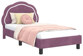 vidaXL Κρεβάτι Παιδικής Κρεβατοκάμαρας με Κεφαλάκι Μοβ 80 x 160 cm