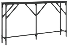 Τραπέζι Κονσόλα Μαύρο 140 x 23 x 75 εκ. από Επεξεργασμένο Ξύλο - Μαύρο