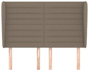 vidaXL Κεφαλάρι με Πτερύγια Taupe 147x23x118/128 εκ. Υφασμάτινο