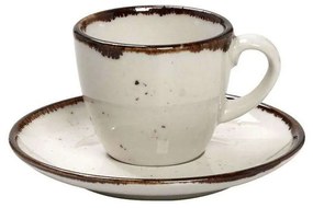 Φλυτζάνι Πορσελάνινο με Πιατάκι Terra TLK112K6 90ml Cream Espiel Porcelain