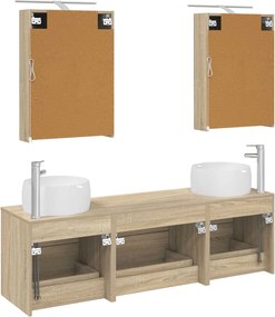 vidaXL Σετ Επίπλων Μπάνιου 5 pcs Sonoma Δρυς