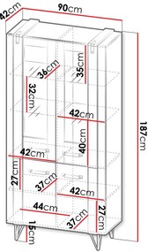 Βιτρίνα Lofter με LED φωτισμό