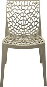 Καρέκλα Hush pakoworld pp σε cappuccino απόχρωση 50x57x81εκ