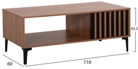 ΤΡΑΠΕΖΙ ΣΑΛΟΝΙΟΥ ΣΕΙΡΑ HARRY HM18007.01 ΜΕΛΑΜΙΝΗ ΦΥΣΙΚΟ ΞΥΛΟΥ-ΜΑΥΡΟ 110x60x43,5Υεκ. (1 Τεμμάχια)