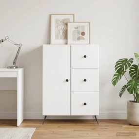 vidaXL Πλαϊνό γραφείο Λευκό 66 x 34,5 x 90 εκ Επεξεργασμένο Ξύλο