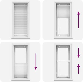 vidaXL Πλισέ περσίδα Λευκό 65x150 cm Πλάτος υφάσματος 64,4 cm