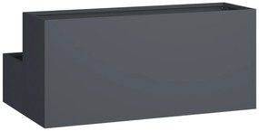 vidaXL Γλάστρα Κήπου 2-Επίπεδη 100x60x45 εκ Ανθρακί Πλαστικό
