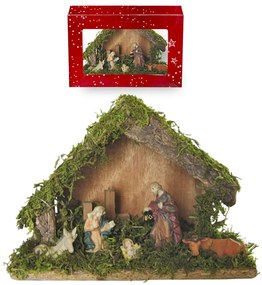 Φάτνη ξύλινη μεσαία 22x15cm Xmasfest 113517 93-497