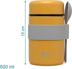 Βρεφικό Θερμός Φαγητού 500ml + Κουτάλι Kiokids Ώχρα 6333