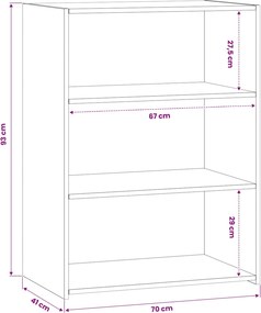 vidaXL Πλαϊνό γραφείο Παλαιωμένο ξύλο 70 x 41 x 93 εκ