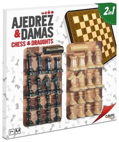 Σκάκι, Ντάμα και Τάβλι Cayro Ξύλο Πλαστική ύλη