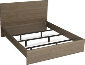 Κρεβάτι Troy Megapap χρώμα καρυδί 140x190εκ.