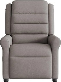 vidaXL Πολυθρόνα Μασάζ Ανακλινόμενη Taupe Υφασμάτινη