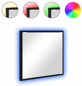 vidaXL Καθρέφτης μπάνιου LED Επιτοίχιο Μαύρη δρυς 40 x 8.5 x 37 εκ.