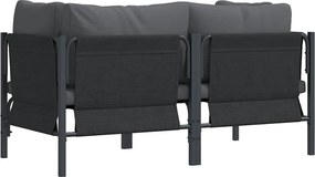 vidaXL Εξωτερικά Έπιπλα 2 Τεμάχιο Ανθρακί 80 x 80 x 71 cm Ατσάλι