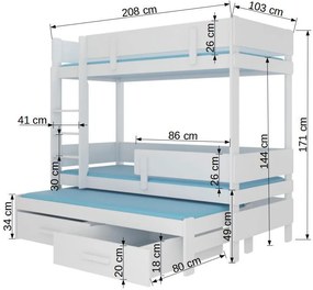 Κουκέτα Kiruna-Leuko Fusiko-200 x 90