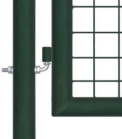 vidaXL Πόρτα Περίφραξης Πράσινη 100 x 200 εκ. Ατσάλινη